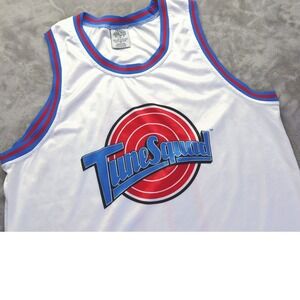 Space Jam Tune Squad Mens Size M White Basketball Jersey Number 0 Looney‎ Tunes